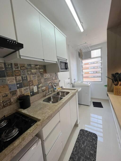 Vista Mar, Moderno Para Relaxar. Apto Completo ! São Vicente Exteriör bild
